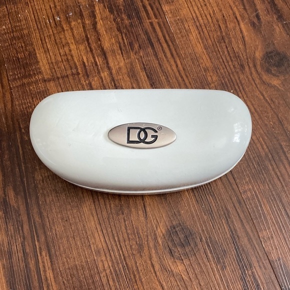 DG  Eyeglasses Hard White Case - Picture 1 of 6
